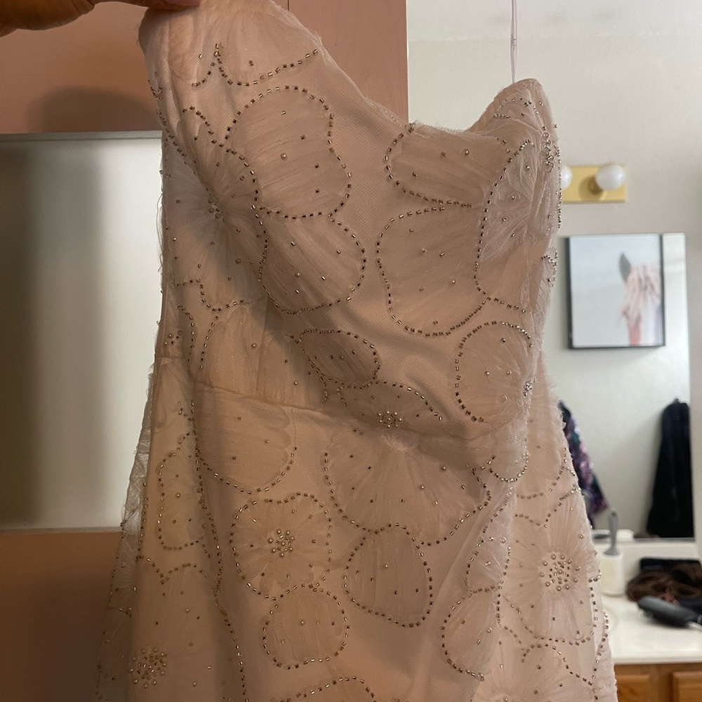 Lulu's White Beaded Dress